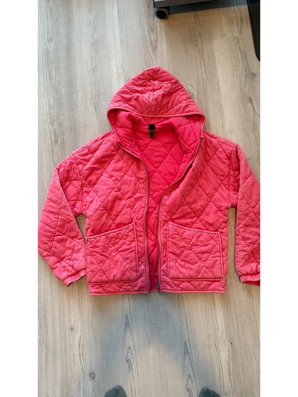 Wild Fable Pink Quilted Hooded Jacket XS Faded Utility Y2K Coat